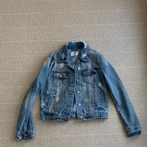 Ci Sono Light Blue Distressed Kids Denim Jacket